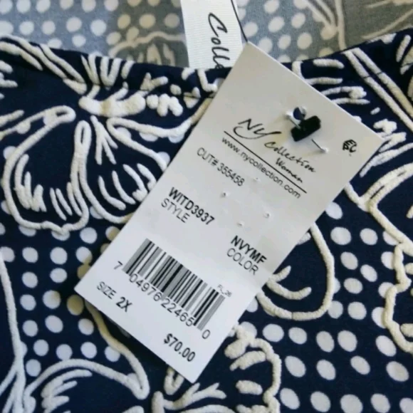 B31 NWT Ny Collection Tie Sleeve Floral Print Dress - Picture 5 of 5